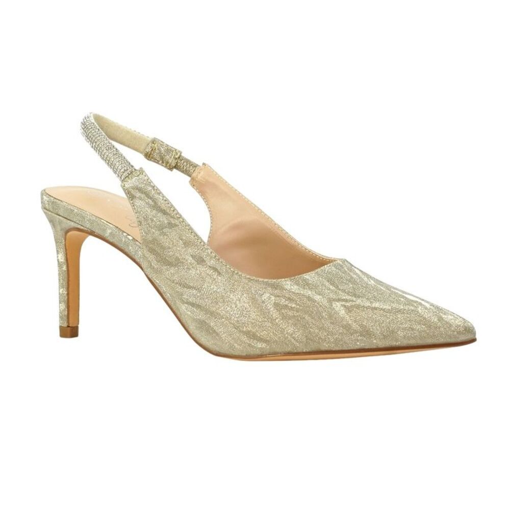 Lunar Womens/Ladies Janine Sling Back Shoes / Gold
